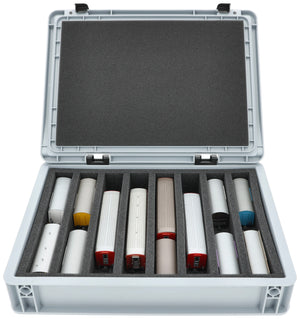 Eurobox 40 x 30 cm Set für Modelleisenbahnen - Spur H0m - 8 Fächer - Schaumstoffeinlage zur stehenden Aufbewahrung