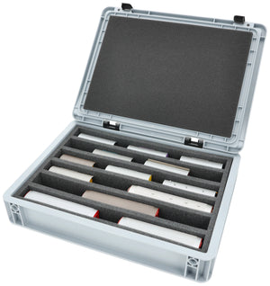 Eurobox 40 x 30 cm Set for model railway - H0m scale - 6 compartments - foam insert for upright storage