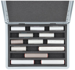 Eurobox 40 x 30 cm Set for model railway - H0m scale - 6 compartments - foam insert for upright storage