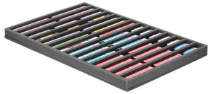 570 x 370 x 35 mm Schaumstoffeinlage für Modelleisenbahn - Spur N - 14 Fächer - für liegende Aufbewahrung - JV035A002