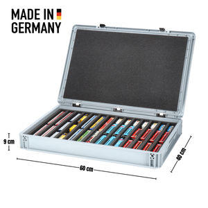 Eurobox 60 x 40 cm Set für Modelleisenbahnen - Spur N - 14 Fächer - Schaumstoffeinlage zur liegenden Aufbewahrung