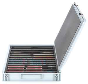 Eurobox 60 x 40 cm Set für Modelleisenbahnen - Spur N - 14 Fächer - Schaumstoffeinlage zur liegenden Aufbewahrung