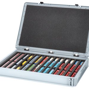 Eurobox 60 x 40 cm Set für Modelleisenbahnen - Spur N - 14 Fächer - Schaumstoffeinlage zur liegenden Aufbewahrung