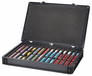 Eurobox 60 x 40 cm Set für Modelleisenbahnen - Spur N - 14 Fächer - Schaumstoffeinlage zur liegenden Aufbewahrung