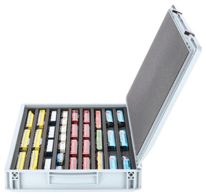 Eurobox 60 x 40 cm Set für Modelleisenbahnen - Spur N - 9 Fächer - Schaumstoffeinlage zur liegenden Aufbewahrung