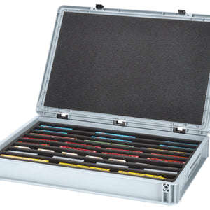 Eurobox 60 x 40 cm Set für Modelleisenbahnen - Spur N - 9 Fächer - Schaumstoffeinlage zur liegenden Aufbewahrung