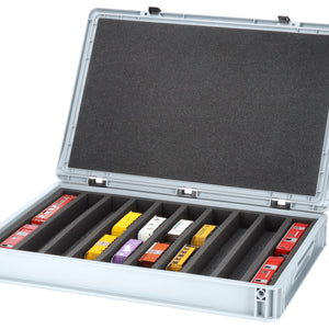 Eurobox 60 x 40 cm Set for model railway - H0m scale - 10 compartments - foam insert for horizontal storage