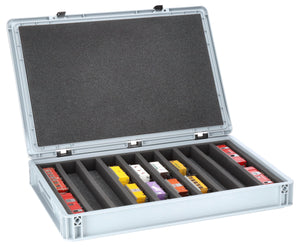 Eurobox 60 x 40 cm Set for model railway - H0m scale - 10 compartments - foam insert for horizontal storage