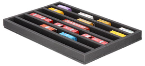 570 mm x 370 mm x 55 mm foam insert for model railway - H0m scale - 6 compartments - for horizontal storage - JV045A002