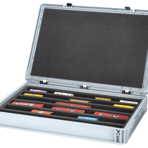 Eurobox 60 x 40 cm Set for model railway - H0m scale - 6 compartments - foam insert for horizontal storage
