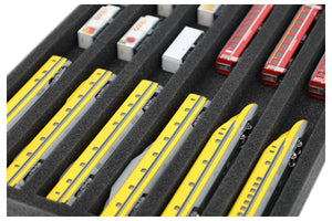 Foam insert for model railway - N scale - 6 compartments - for horizontal storage - IU035A002