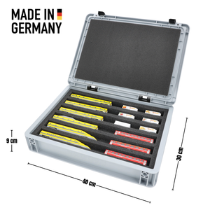 Eurobox 40 x 30 cm Set for model railway - N scale - 6 compartments - foam insert for horizontal storage