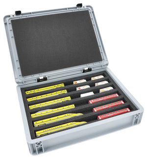 Eurobox 40 x 30 cm Set for model railway - N scale - 6 compartments - foam insert for horizontal storage