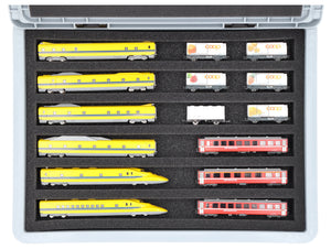 Eurobox 40 x 30 cm Set for model railway - N scale - 6 compartments - foam insert for horizontal storage