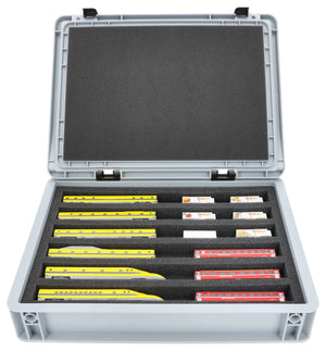 Eurobox 40 x 30 cm Set for model railway - N scale - 6 compartments - foam insert for horizontal storage