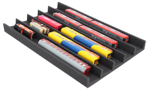 PanoramaLiege - Spur H0 - 5 Fächer für Modelleisenbahn  560 mm x 360 mm x 45 mm - EUMFQFA02