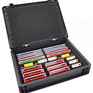 Eurobox 40 x 30 cm Set for Model Railway with Train Cradle - 7 Compartments for N Gauge