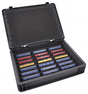 Eurobox 40 x 30 Set mit Zugliege - 7 Fächer für Spur Z - für Modelleisenbahnen, Loks und Fahrzeuge
