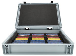 Eurobox 40 x 30 Set mit Zugliege - 7 Fächer für Spur Z - für Modelleisenbahnen, Loks und Fahrzeuge