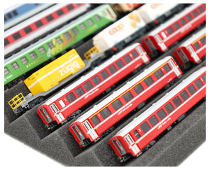 Zugliege 360 mm x 270 mm - Spur N - 7 Fächer für Modelleisenbahn - KN030A01