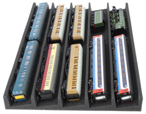 PanoramaLiege - Spur 00 - 5 Fächer für Modelleisenbahn  560 mm x 360 mm x 45 mm - EUMFQFA01