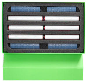 Feldherr Magnetbox grün für Modelleisenbahn Loks, Wagons und Fahrzeuge - 5 Fächer für Spur N - stehend
