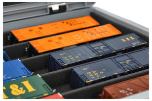 Eurobox 60 x 40 cm Set with PanoramaLiege - 5 compartments for H0 scale - for model railways, locomotives and vehicles