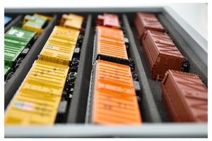 Eurobox 60 x 40 cm Set with PanoramaLiege - 5 compartments for H0 scale - for model railways, locomotives and vehicles
