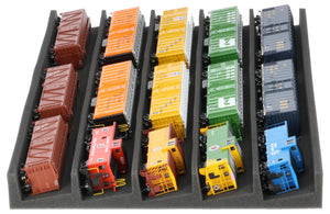 PanoramaLiege - Spur H0 - 5 Fächer für Modelleisenbahn - 560 mm x 360 mm x 45 mm - EUMFQFA02