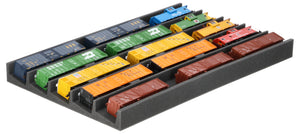 PanoramaLiege - Spur H0 - 5 Fächer für Modelleisenbahn - 560 mm x 360 mm x 45 mm - EUMFQFA02