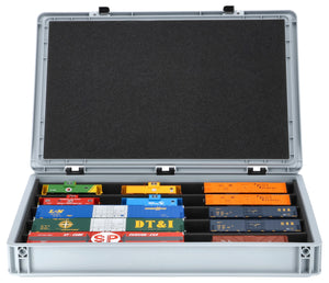 Eurobox 60 x 40 cm Set with PanoramaLiege - 5 compartments for H0 scale - for model railways, locomotives and vehicles