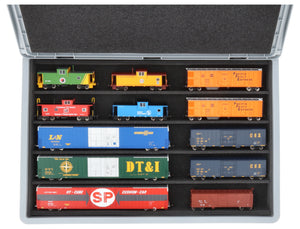 Eurobox 60 x 40 cm Set with PanoramaLiege - 5 compartments for H0 scale - for model railways, locomotives and vehicles