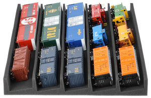 PanoramaLiege - Spur H0 - 5 Fächer für Modelleisenbahn - 560 mm x 360 mm x 45 mm - EUMFQFA02