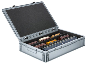 Eurobox 60 x 40 cm Set mit PanoramaLiege - 3 Fächer für Spur 0 - für Modelleisenbahnen, Loks und Fahrzeuge