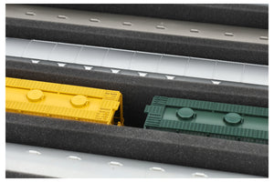 Eurobox 60 x 40 cm Set für Modelleisenbahnen - Spur 0 - 4 Fächer - Schaumstoffeinlage zur stehenden Aufbewahrung