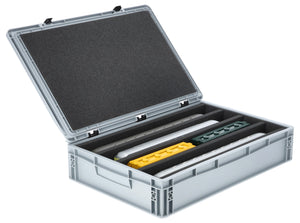 Eurobox 60 x 40 cm Set für Modelleisenbahnen - Spur 0 - 4 Fächer - Schaumstoffeinlage zur stehenden Aufbewahrung