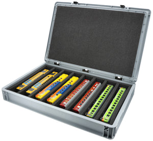 Eurobox 60 x 40 cm Set for model railway - H0 scale - 8 compartments - foam insert for horizontal storage