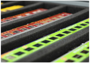 Eurobox 60 x 40 cm Set for model railway - H0 scale - 8 compartments - foam insert for horizontal storage