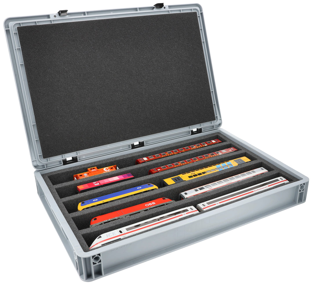 Eurobox 60 x 40 cm Set for model railway - H0 scale - 5 compartments