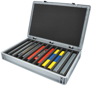 Eurobox 60 x 40 cm Set für Modelleisenbahnen - Spur H0 - 11 Fächer - Schaumstoffeinlage zur stehenden Aufbewahrung