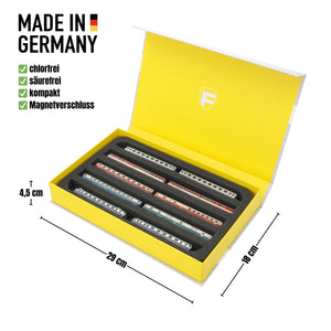 Magnetic box yellow for model railway - 5 bars for Z gauge - lying