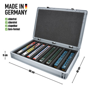 Eurobox 60 x 40 cm Set für Modelleisenbahnen - Spur 00 - 8 Fächer - Schaumstoffeinlage zur liegenden Aufbewahrung