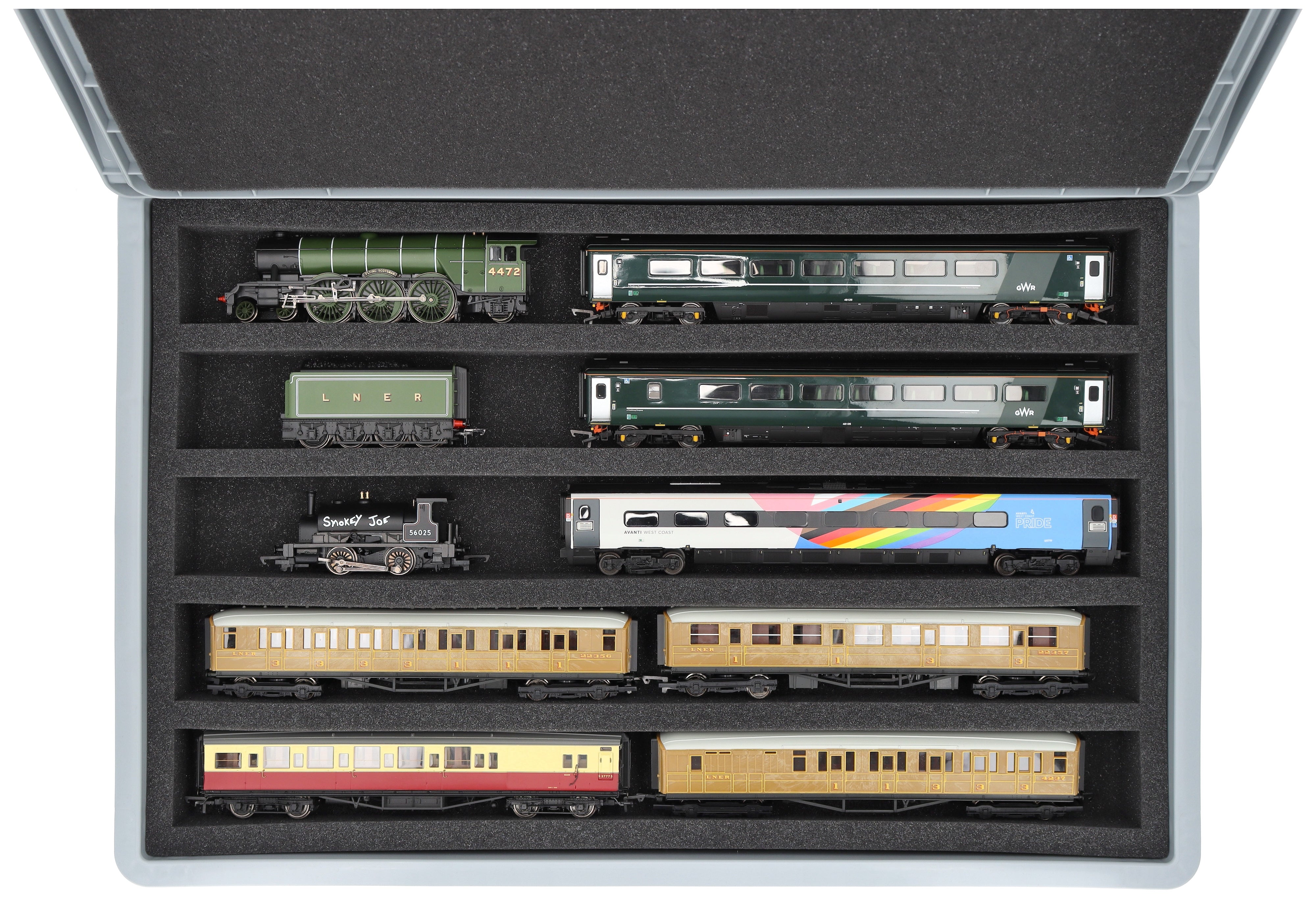 arbeitsspeicher aufbewahrung Eurobox 60 x 40 cm Set für Modelleisenbahnen - Spur 00 - 5 Fächer