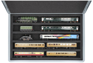 Eurobox 60 x 40 cm Set für Modelleisenbahnen - Spur 00 - 5 Fächer - Schaumstoffeinlage zur liegenden Aufbewahrung