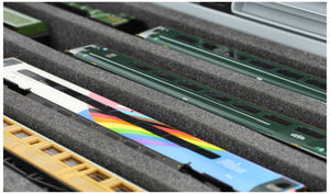 Eurobox 60 x 40 cm Set für Modelleisenbahnen - Spur 00 - 5 Fächer - Schaumstoffeinlage zur liegenden Aufbewahrung