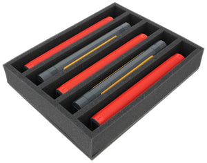 Storage box FSLB075 for model railway - 5 bars for H0 gauge - standing