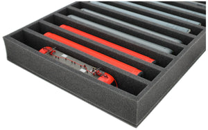 Foam insert gauge H0 - upright - 11 slots for model railway - suitable for Storage Box DSLB075- DS065A002