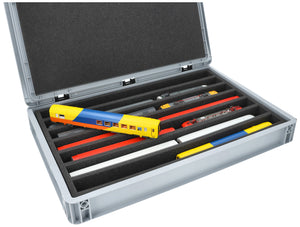 Eurobox 60 x 40 cm Set for model railway - H0 scale - 7 compartments - foam insert for upright storage