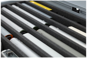 Eurobox 60 x 40 cm Set for model railway - H0 scale - 7 compartments - foam insert for upright storage