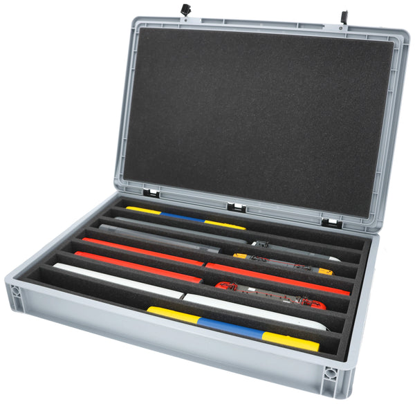 Euro container for model railway - 7 slots lengthwise for H0 gauge - standing
